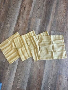 Gold Accent Pillow Covers - Set of 4